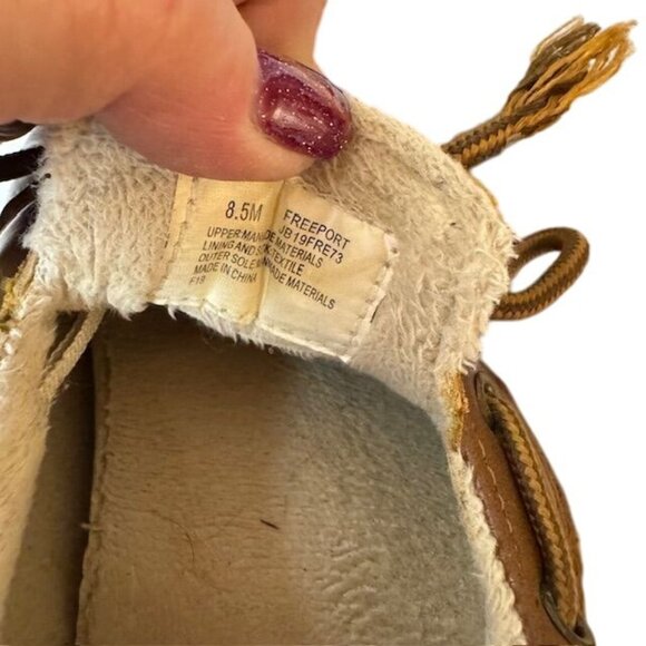 JBU By Jambu Womens Duck Shoes Size 8.5M Brown & Navy Waterproof Slip-On Rubber - Picture 5 of 6